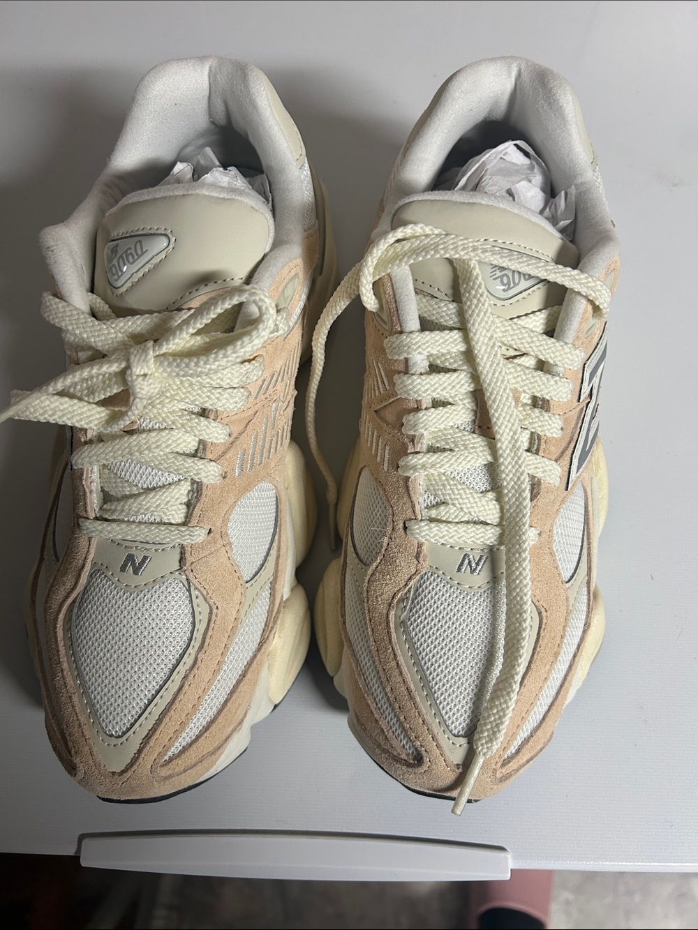 New Balance Women’s Cream and Beige Athletic Sneakers